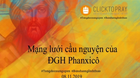 Tông Đồ Cầu nguyện, Ngày 8.11.2019