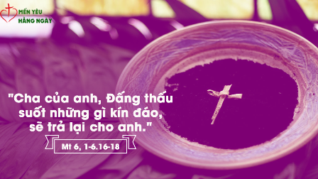 Mến Yêu Hằng Ngày, Thứ Tư Lễ Tro