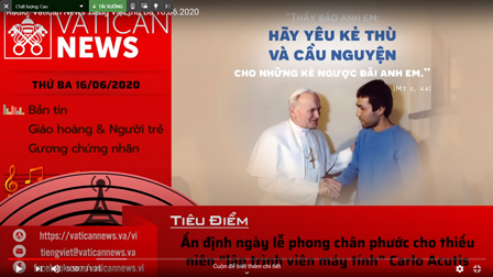 Radio: Vatican News Tiếng Việt thứ Ba 16.06.2020