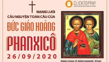 Tông Đồ Cầu Nguyện, Ngày 26-09-2020