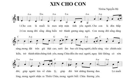 Bài Hát: Xin Cho Con