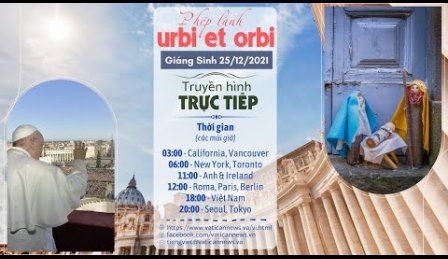 Trực tiếp Phép lành Urbi et Orbi Giáng Sinh 2021