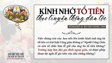 Giải Đáp Thắc Mắc Cho Người Trẻ Công Giáo: Kính Nhớ Tổ Tiên Theo Truyền Thống Dân Tộc