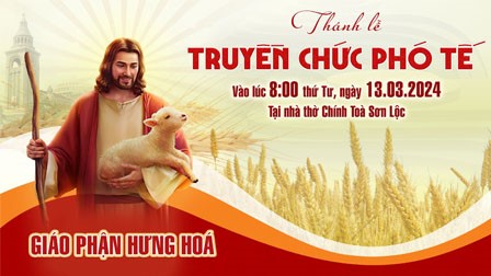 Thông Báo Thánh Lễ Truyền Chức Phó Tế, Ngày 13.03.2024