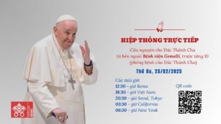 Mời Hiệp Thông Trực Tiếp Cầu Nguyện Cho Đức Thánh Cha (25/2)